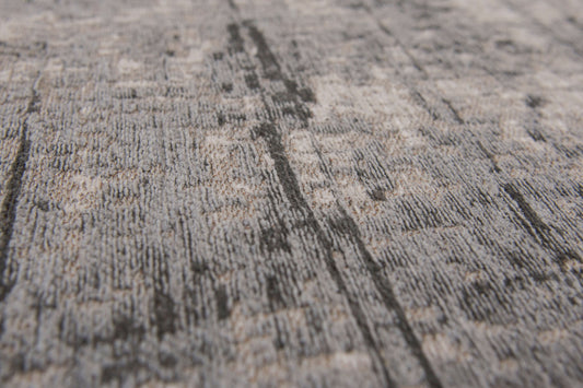 7' x 9' Gray and White Abstract Non Skid Area Rug