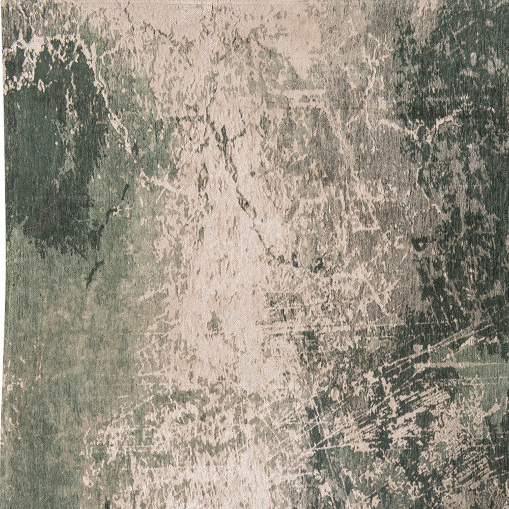 8' x 11' Beige and Green Abstract Non Skid Area Rug