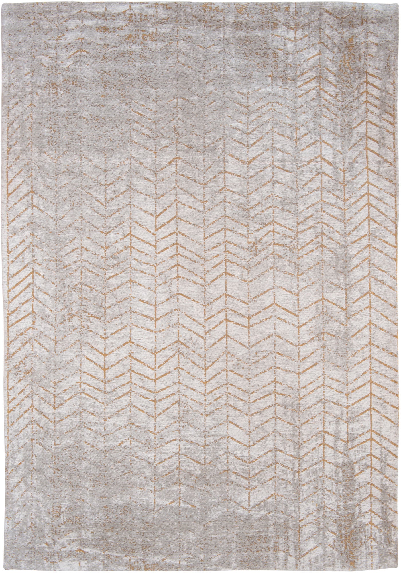 6' X 8' Gray and Yellow Chevron Non Skid Area Rug