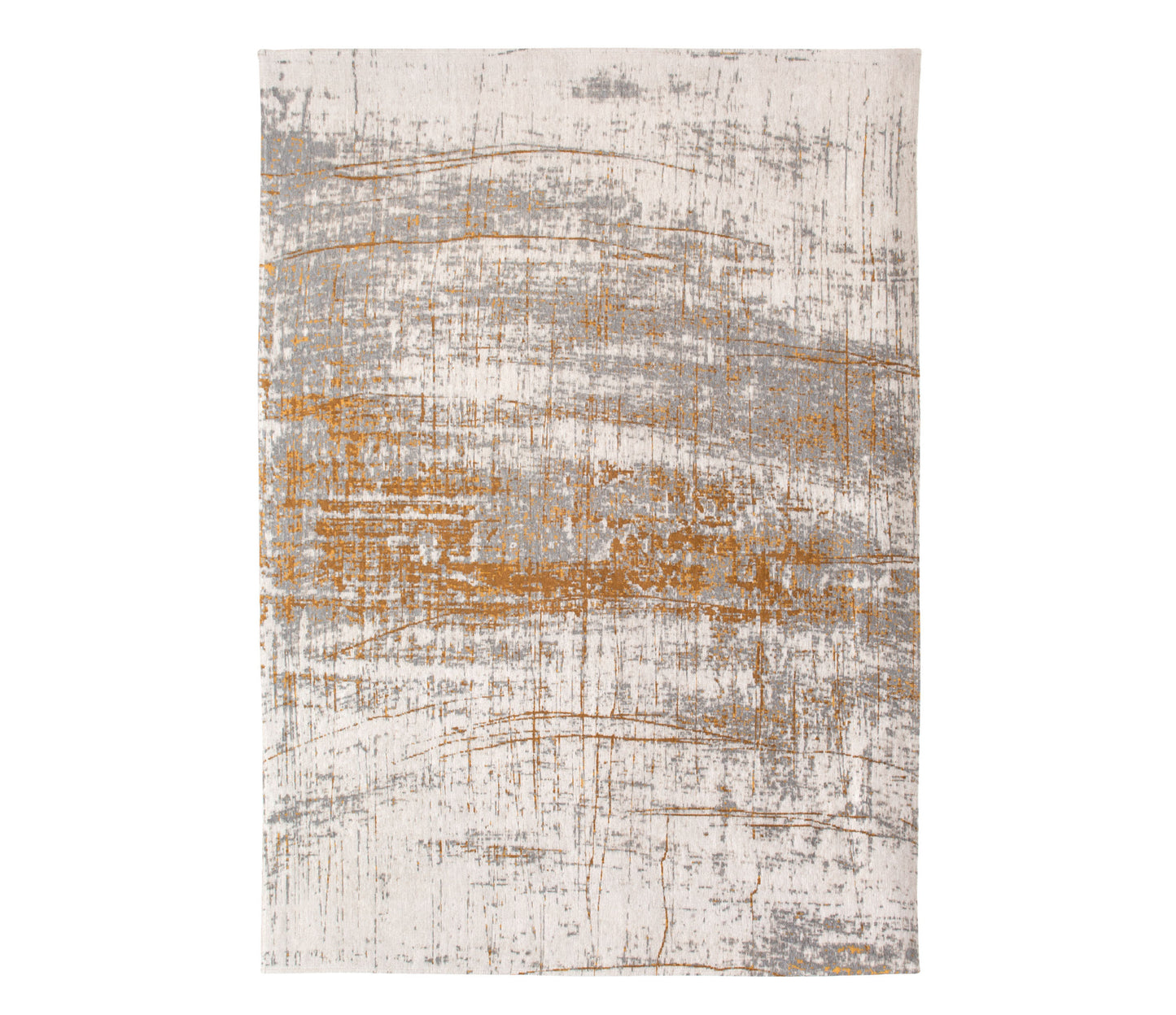 7' x 9' Gray and Gold Abstract Non Skid Area Rug