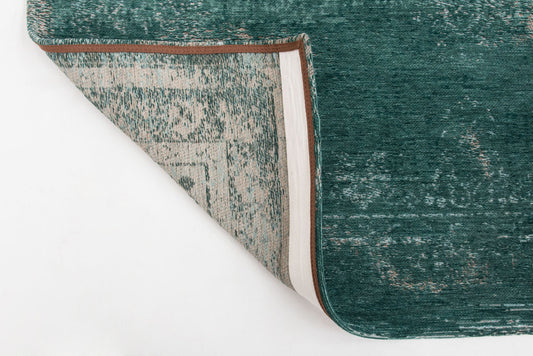 8' x 11' Gray and Green Medallion Non Skid Area Rug