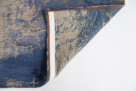 7' x 9' Blue and Gray Abstract Non Skid Area Rug