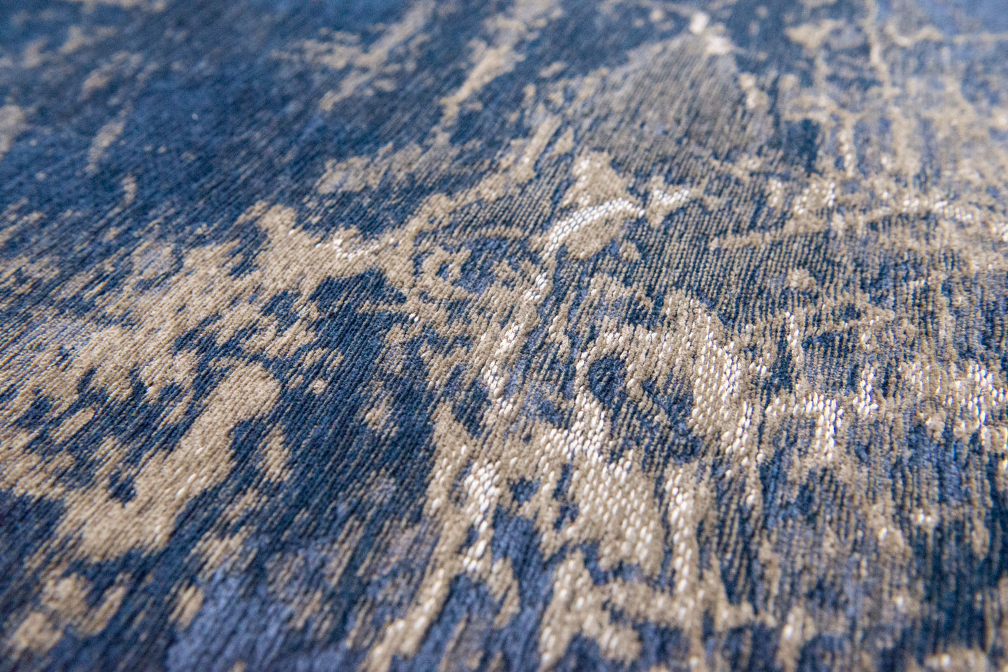 7' x 9' Blue and Gray Abstract Non Skid Area Rug