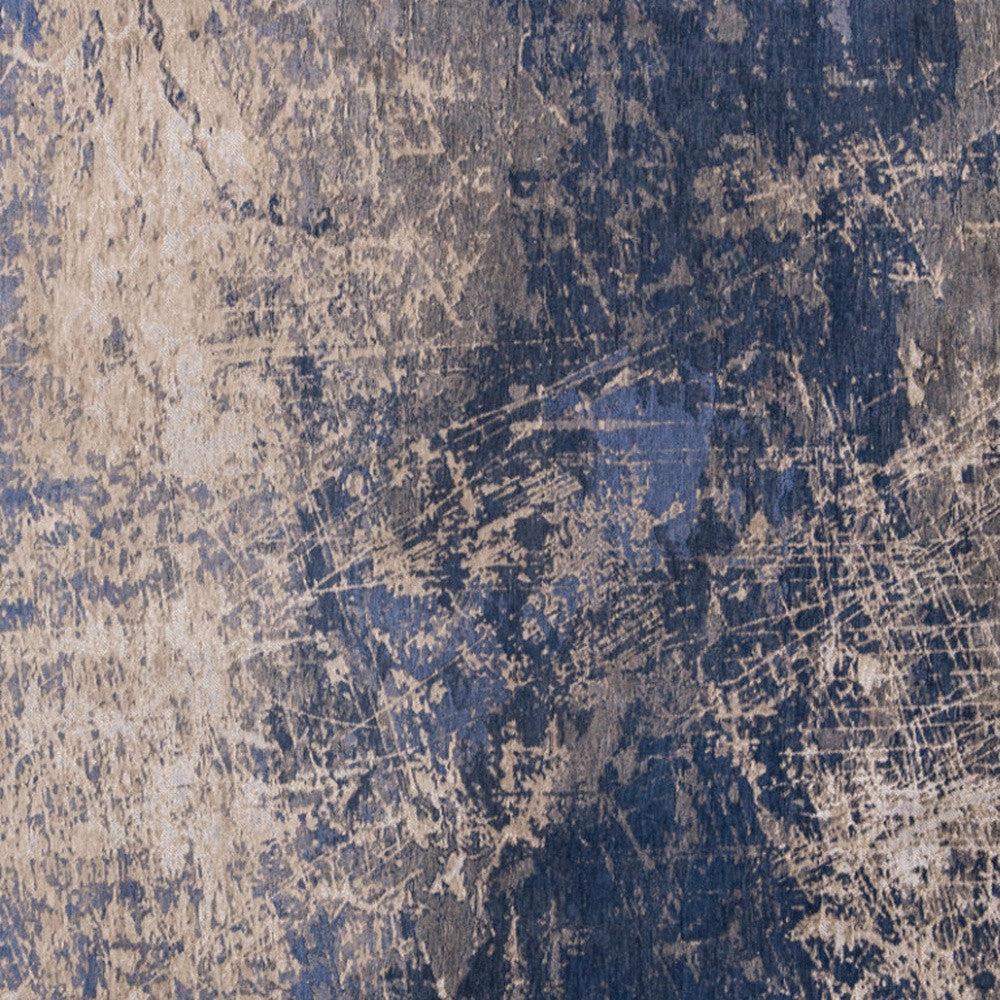 7' x 9' Blue and Gray Abstract Non Skid Area Rug