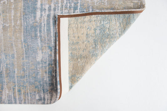 5' x 7' Blue and Yellow Abstract Non Skid Area Rug