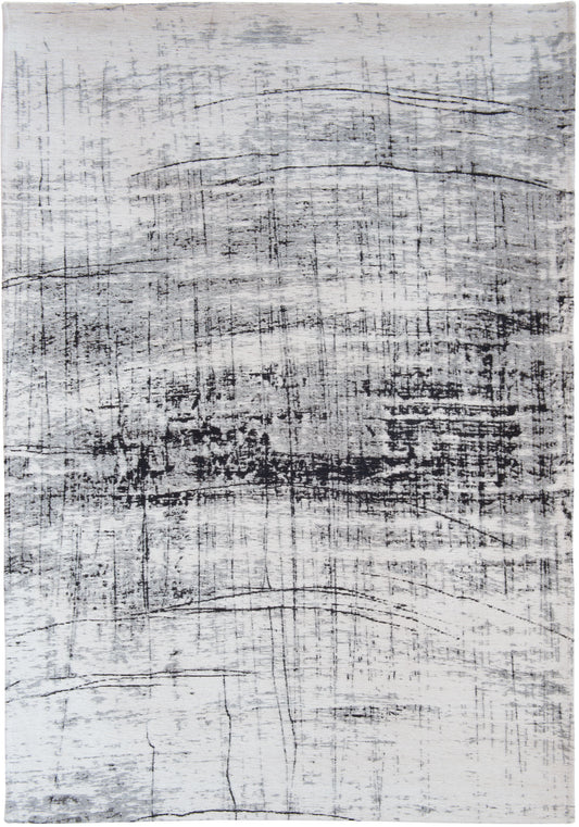 8' x 11' Black and White Abstract Non Skid Area Rug
