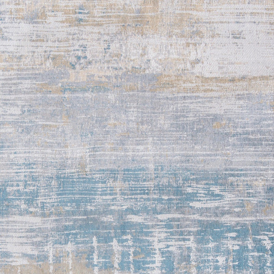 8' x 11' Blue and Yellow Abstract Non Skid Area Rug
