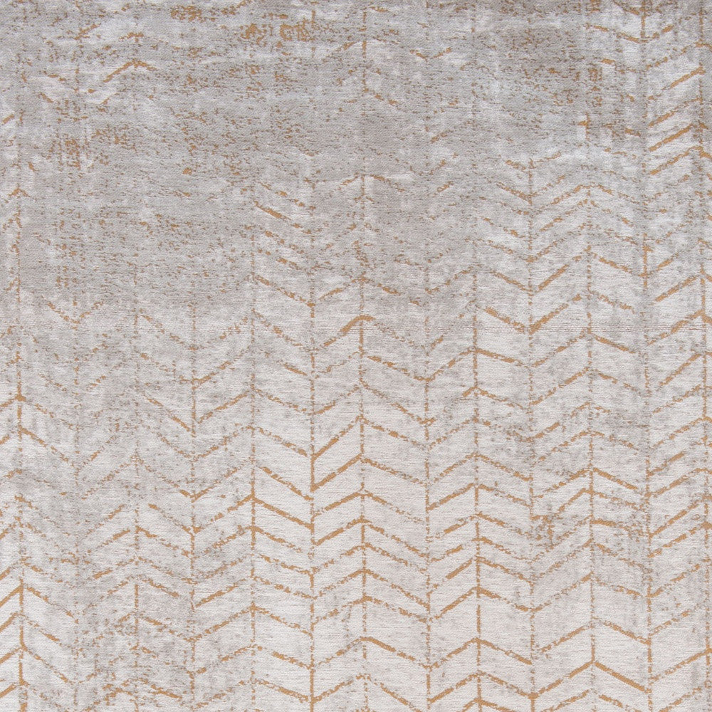 7' x 9' Gray and Yellow Chevron Non Skid Area Rug