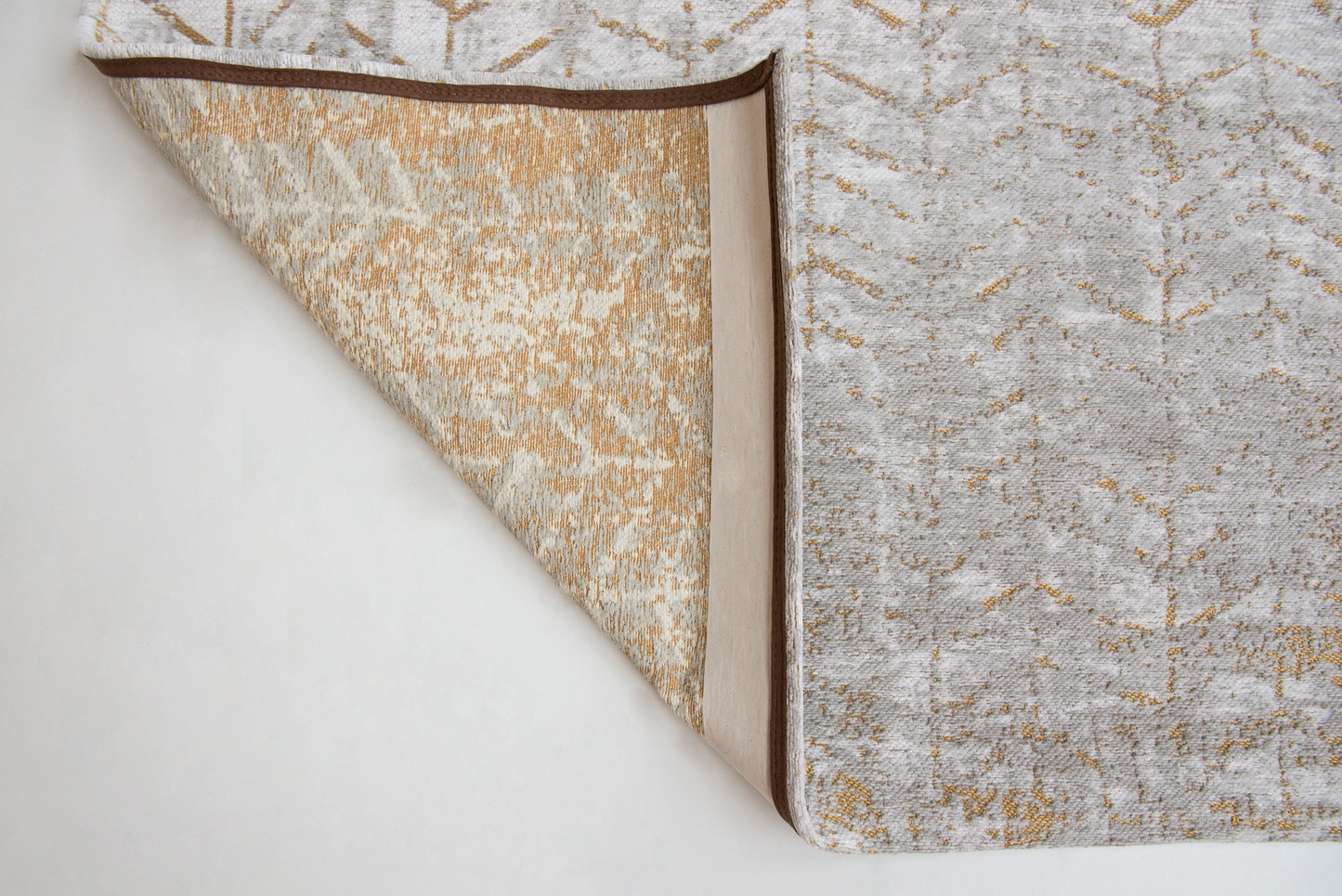 7' x 9' Gray and Yellow Chevron Non Skid Area Rug