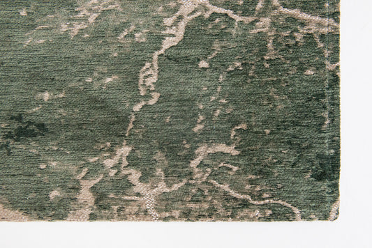 3' X 5' Beige and Green Abstract Non Skid Area Rug