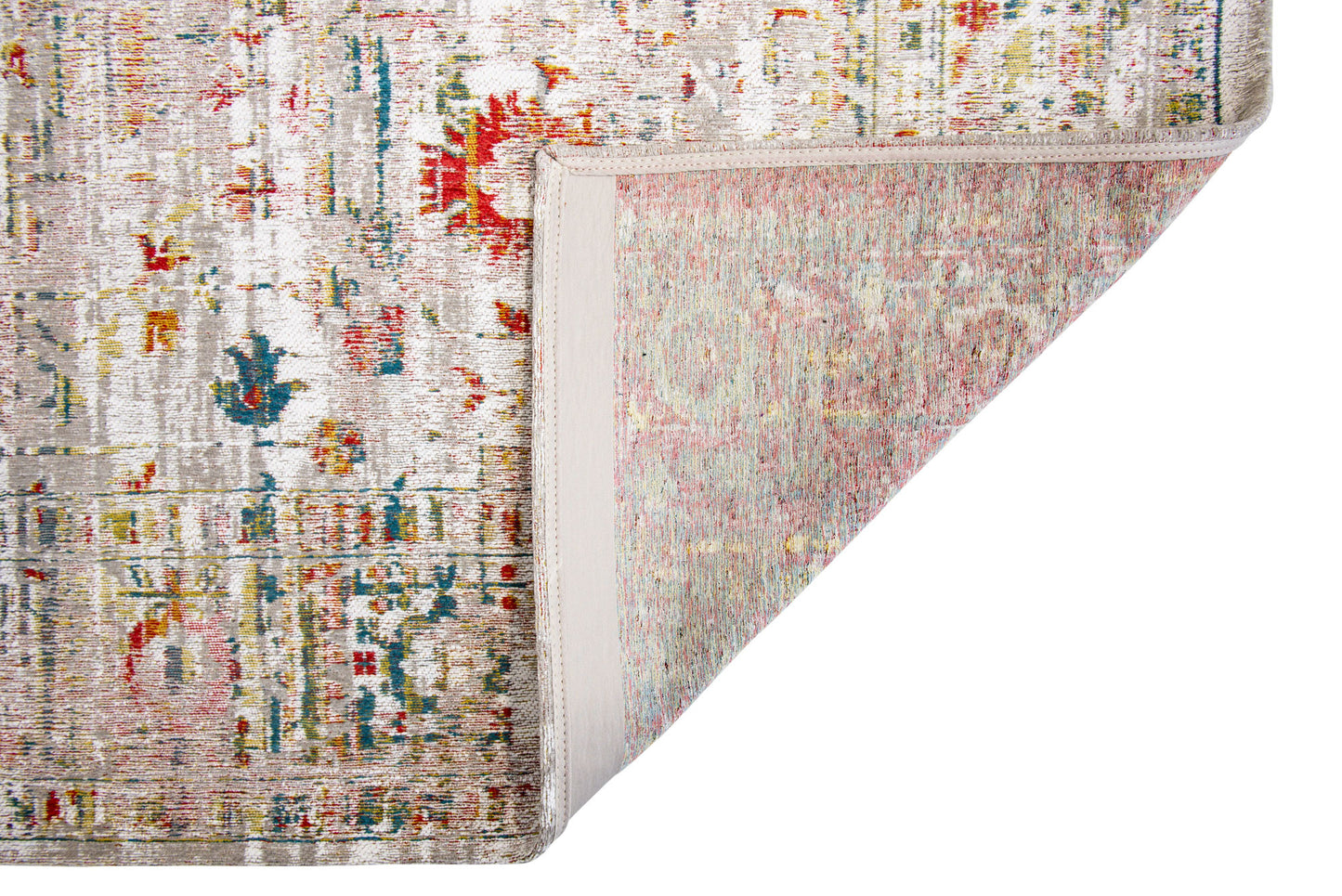 6' X 8' White Oriental Non Skid Area Rug