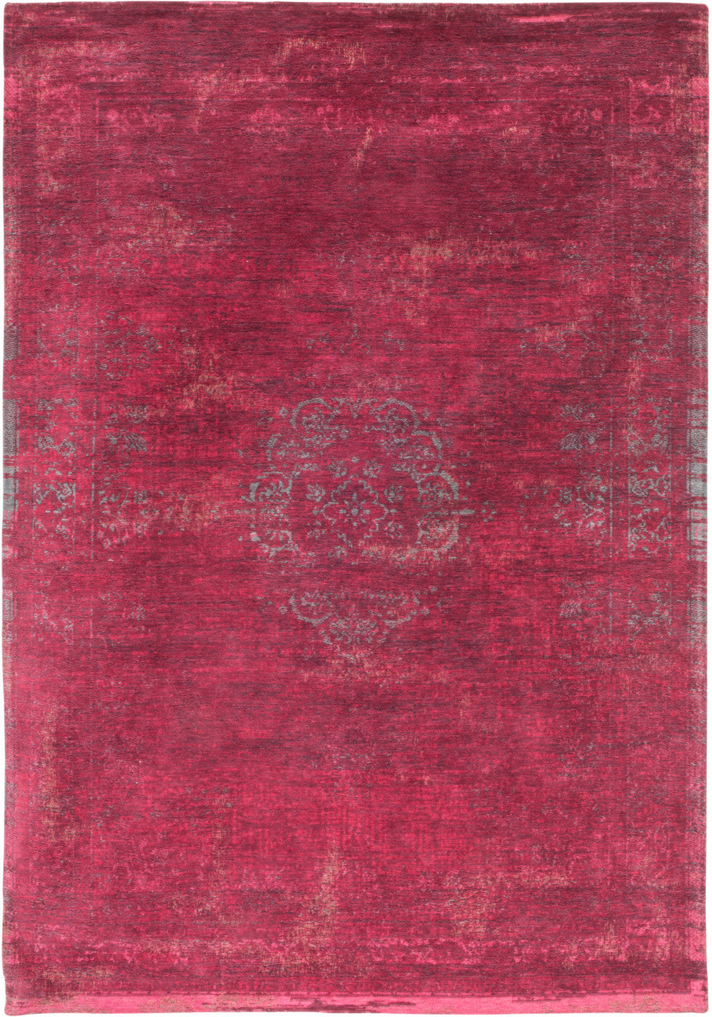 8' x 11' Gray and Pink Medallion Non Skid Area Rug