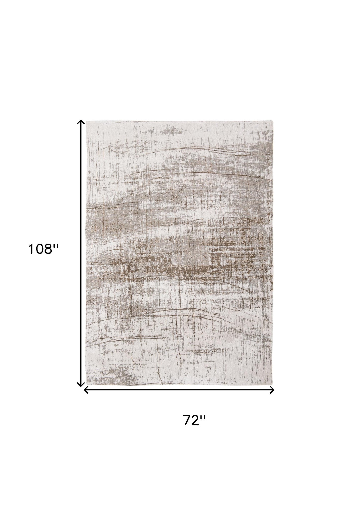 7' x 9' Gray and Beige Abstract Non Skid Area Rug