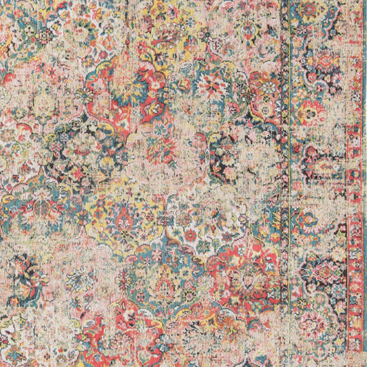 5' x 7' Red Oriental Non Skid Area Rug