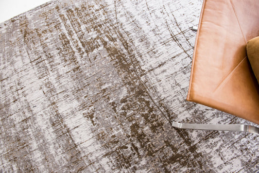 5' x 7' Gray and Beige Abstract Non Skid Area Rug