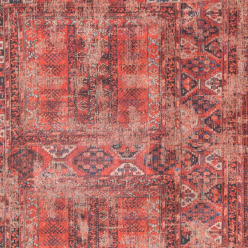 8' x 11' Red Oriental Non Skid Area Rug