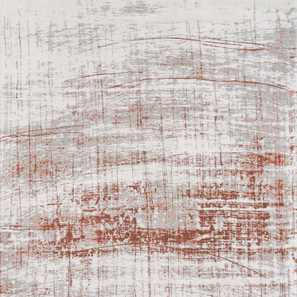 7' x 9' Gray and Yellow Abstract Non Skid Area Rug