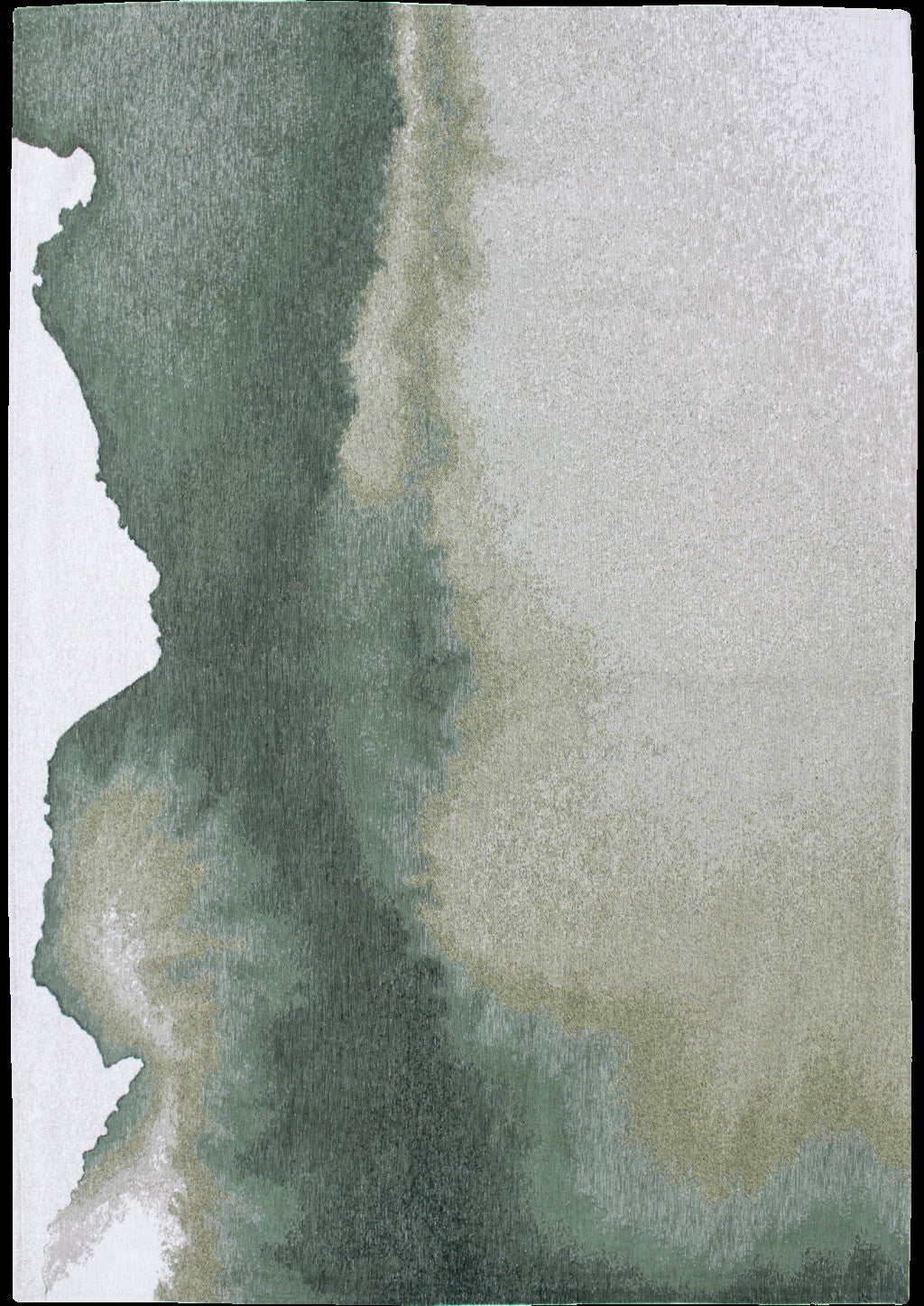 8' x 11' Gray and Green Abstract Non Skid Area Rug
