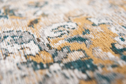 7' x 9' Blue and Green Abstract Non Skid Area Rug