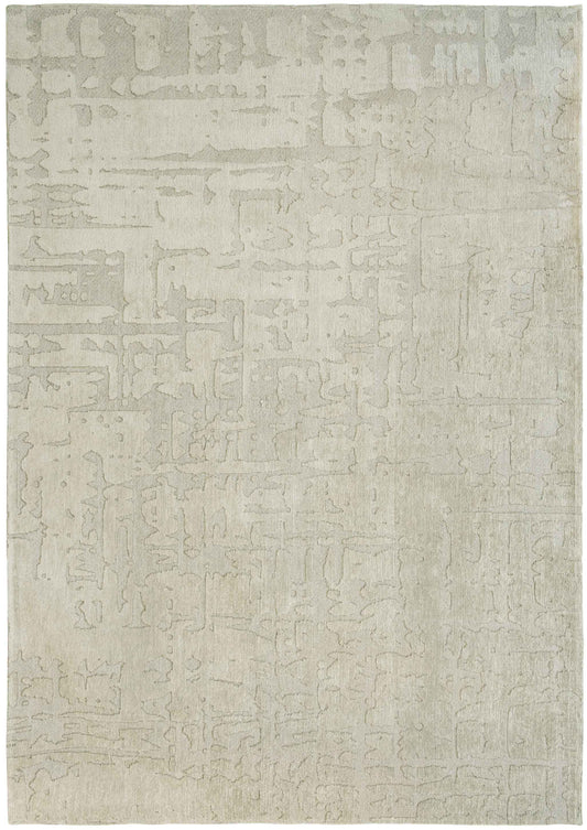9' X 13' Gray and Beige Abstract Non Skid Area Rug