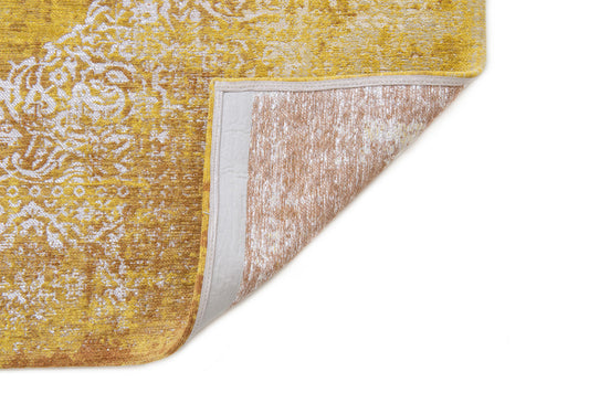 8' x 11' Yellow and Brown Oriental Non Skid Area Rug