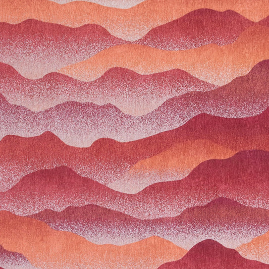 6' X 8' Red Orange Abstract Non Skid Area Rug