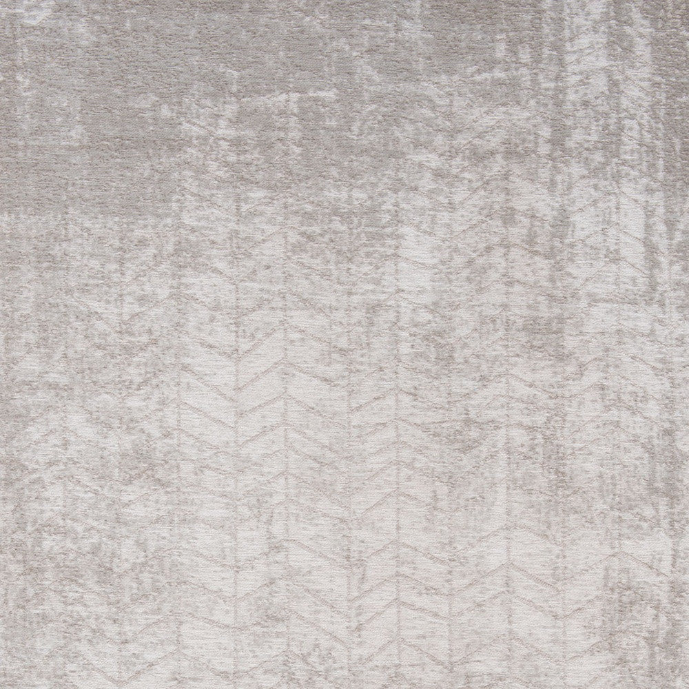 7' x 9' Gray and White Chevron Non Skid Area Rug