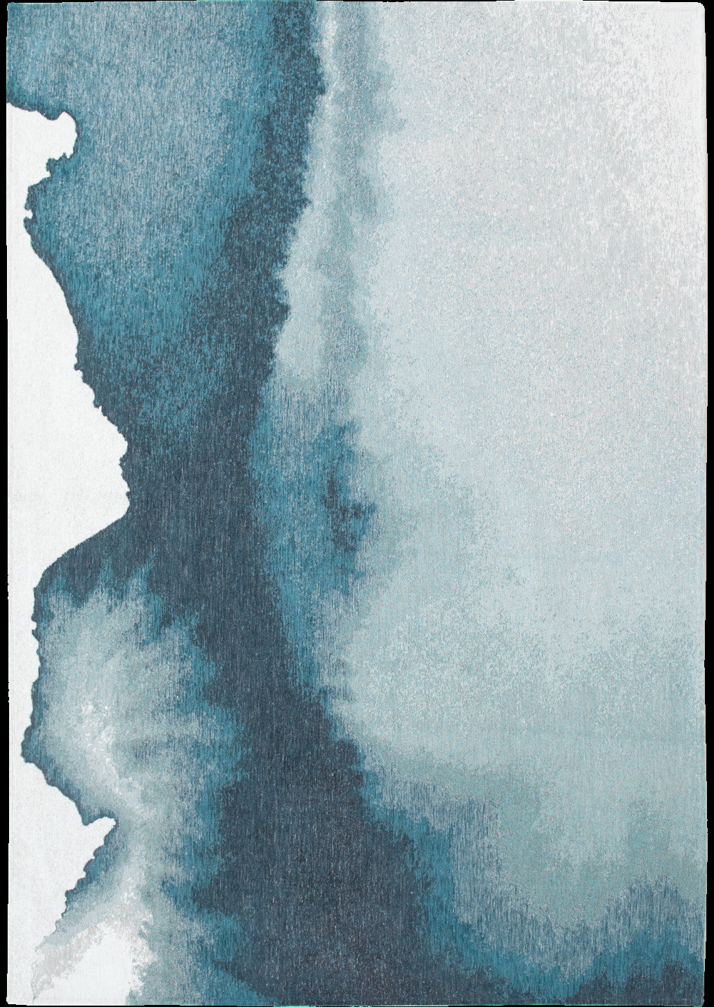 7' x 9' Blue and Gray Abstract Non Skid Area Rug
