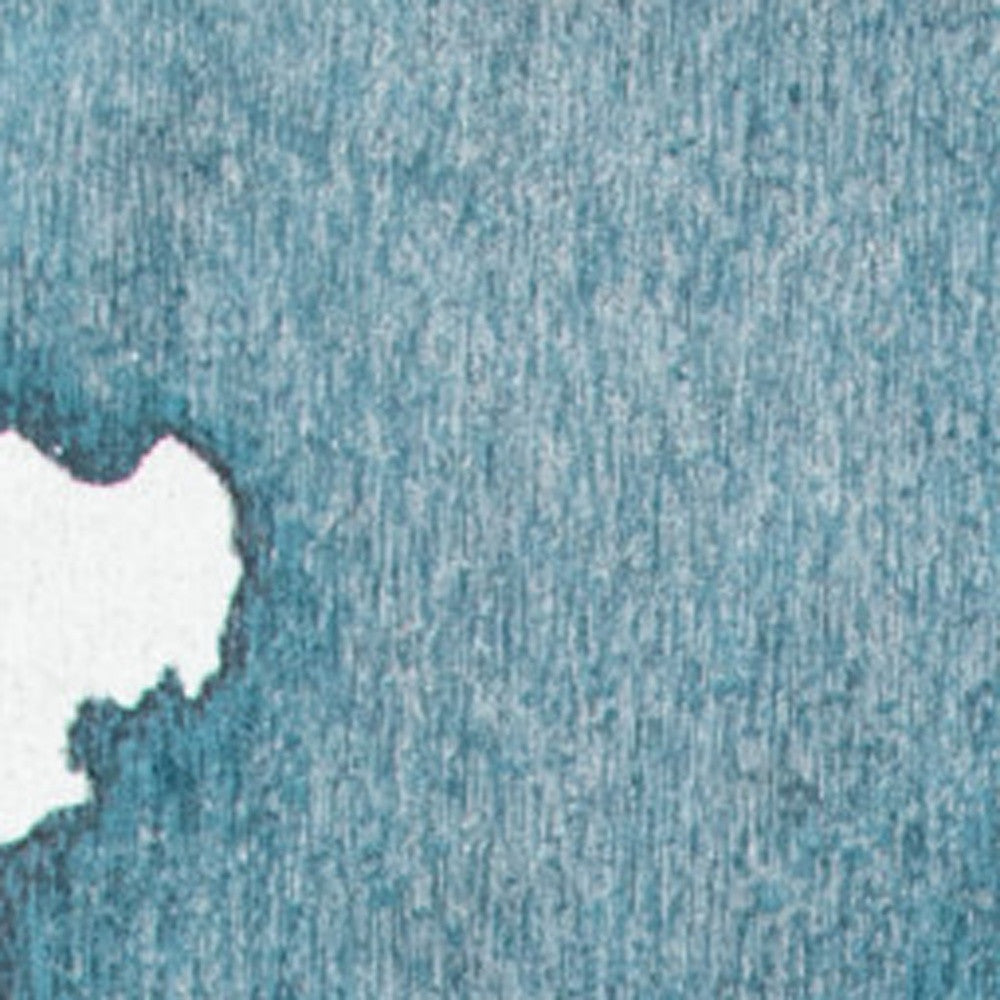 7' x 9' Blue and Gray Abstract Non Skid Area Rug