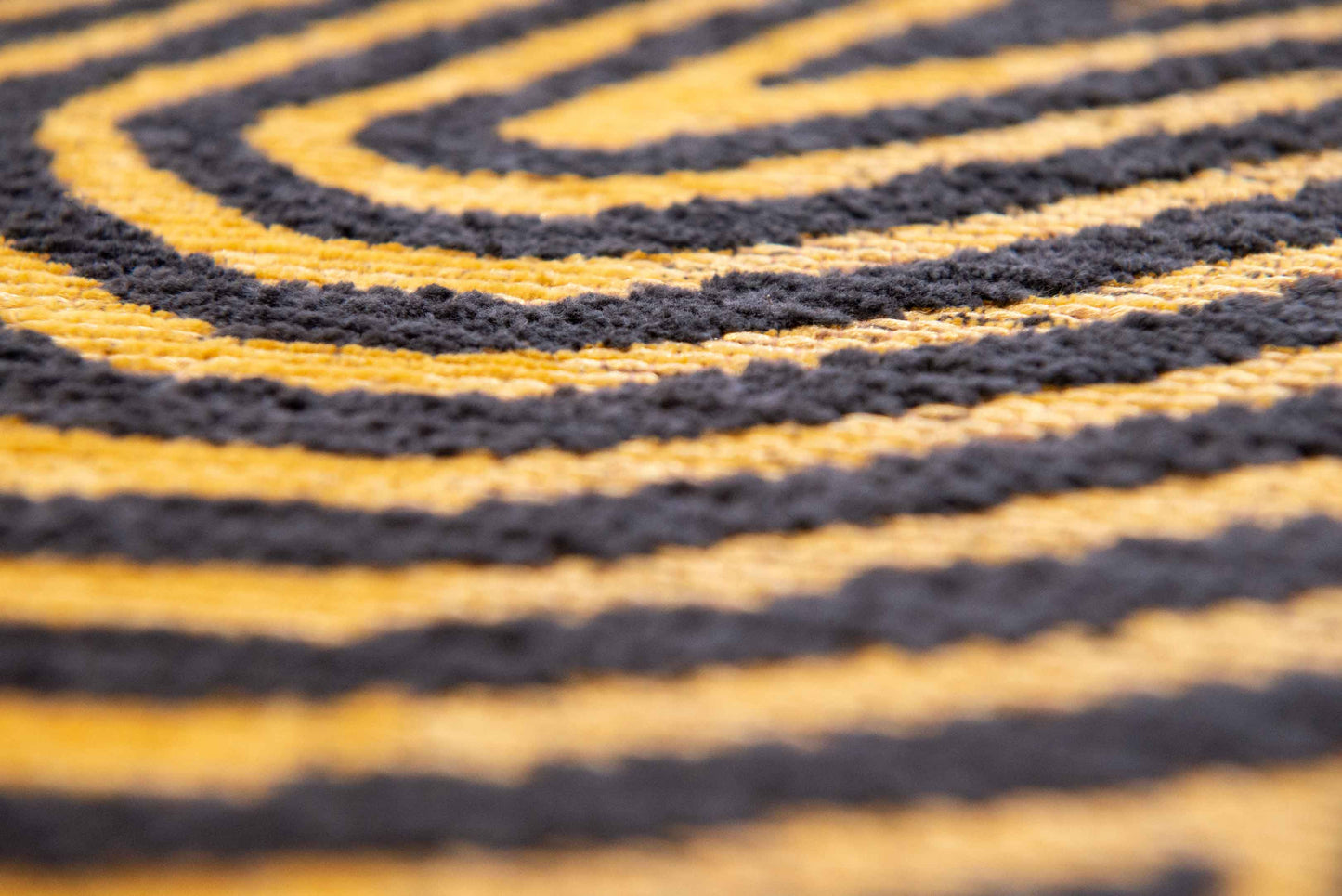 3' X 5' Black and Gold Abstract Non Skid Area Rug