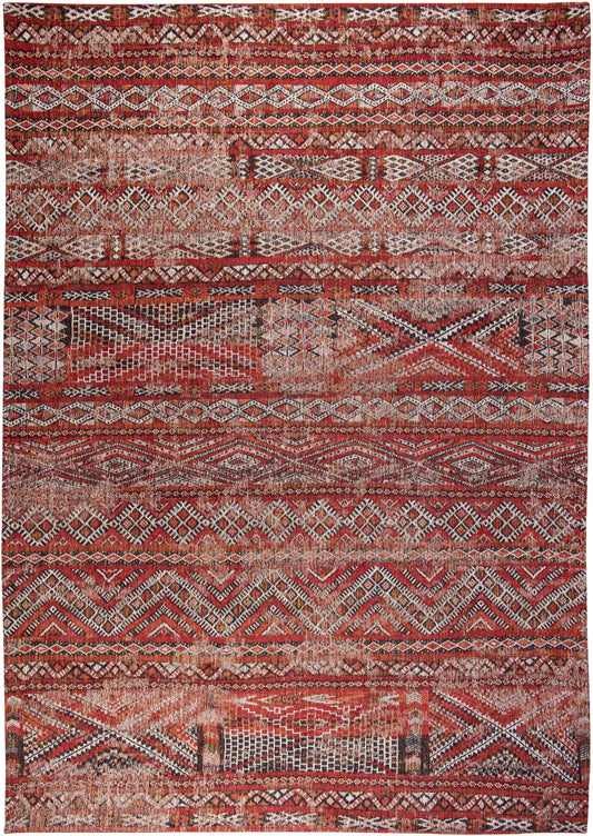 6' X 8' Red and Gray Oriental Non Skid Area Rug