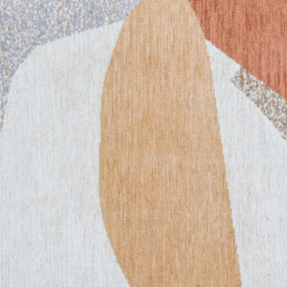 8' x 11' Blue and Gray Abstract Non Skid Area Rug