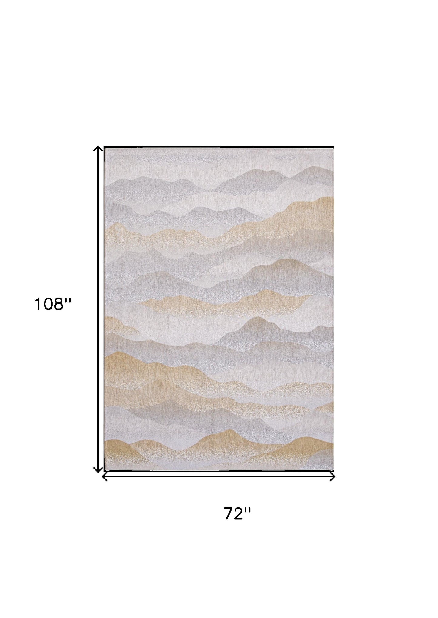 7' x 9' Gray and Brown Abstract Non Skid Area Rug
