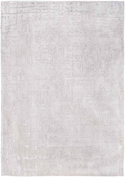 3' X 5' White Abstract Non Skid Area Rug