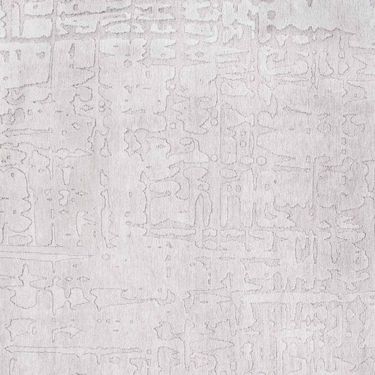 7' x 9' White Abstract Non Skid Area Rug