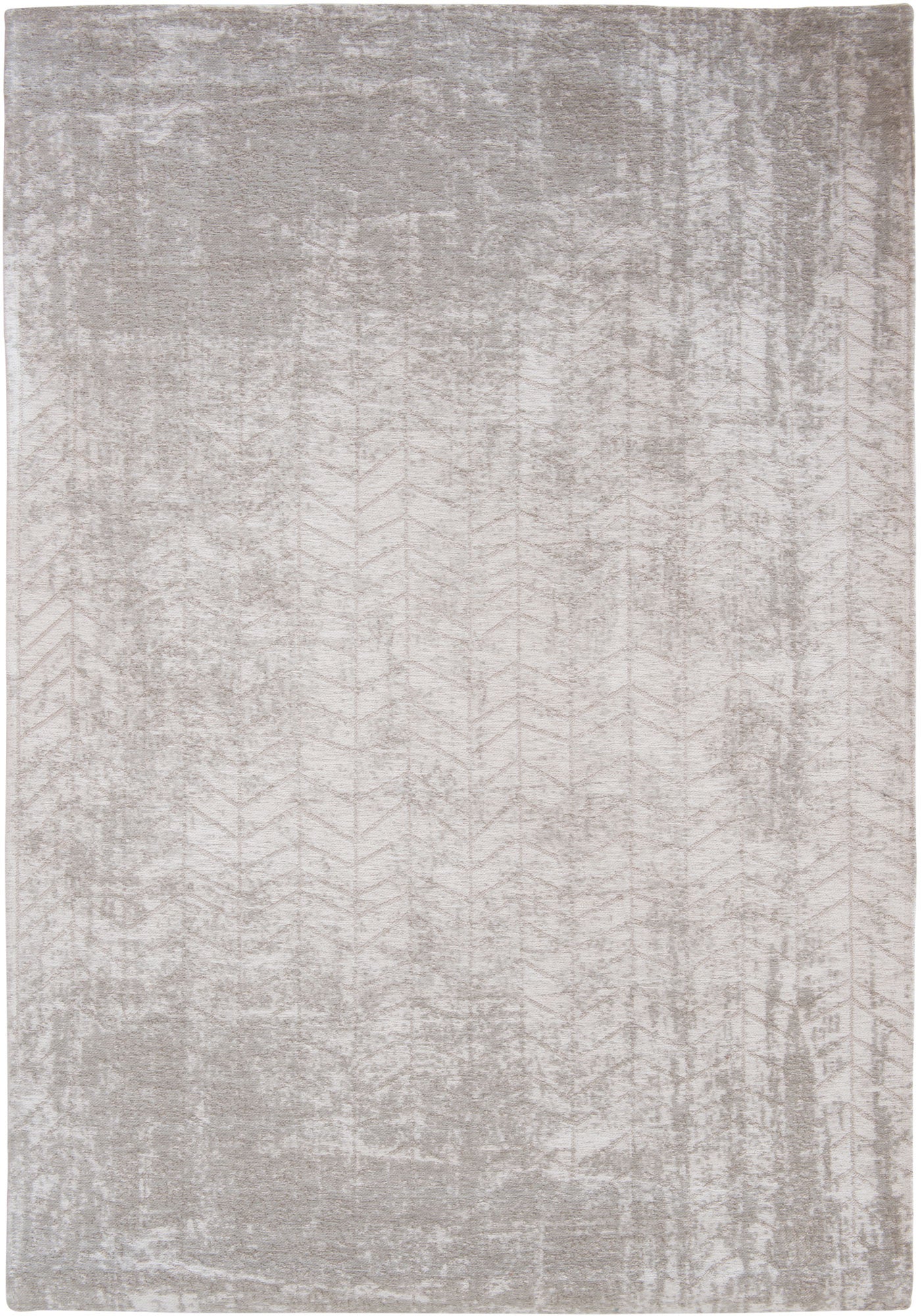 10' Gray and White Chevron Non Skid Area Rug