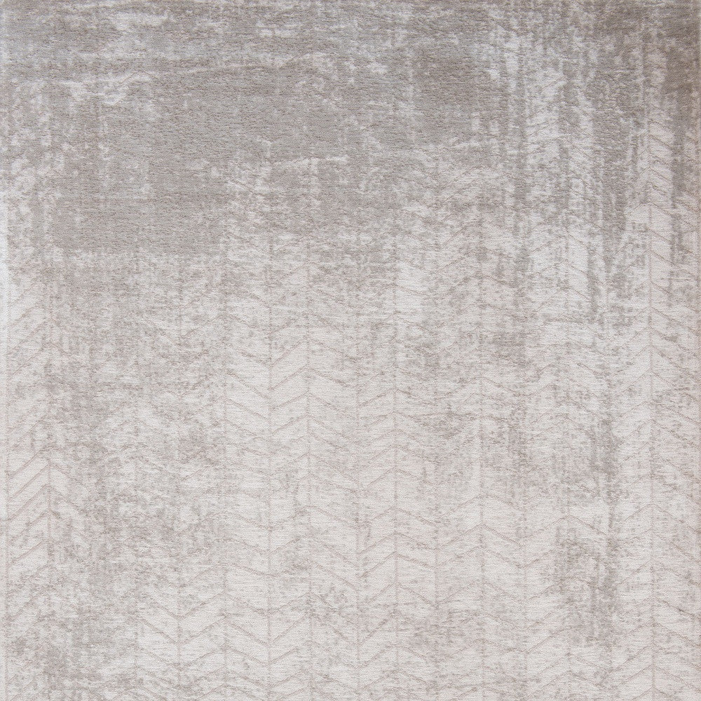 10' Gray and White Chevron Non Skid Area Rug