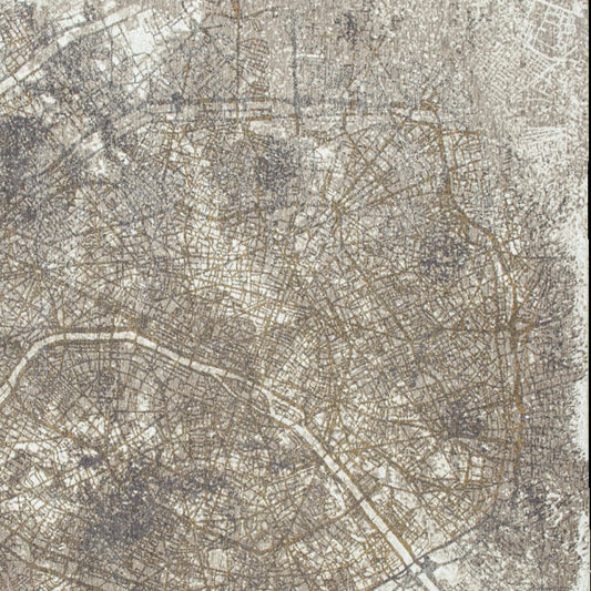 8' x 11' Gray and White Abstract Non Skid Area Rug