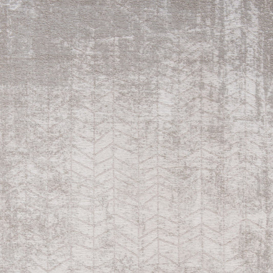 5' x 7' Gray and White Chevron Non Skid Area Rug