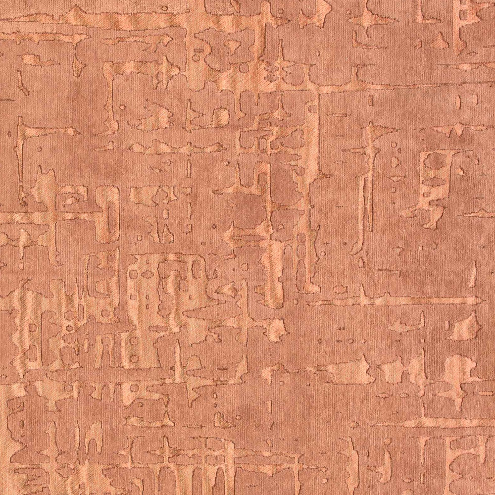 6' X 8' Orange Abstract Non Skid Area Rug