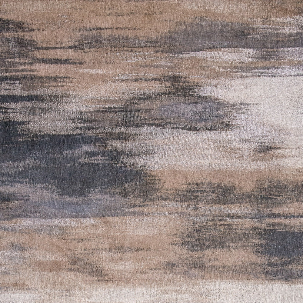 8' x 11' Gray and Beige Abstract Non Skid Area Rug