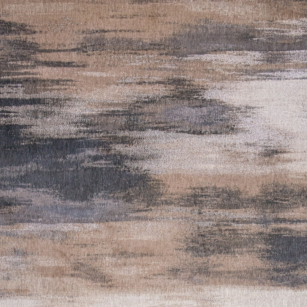 5' x 7' Gray and Beige Abstract Non Skid Area Rug