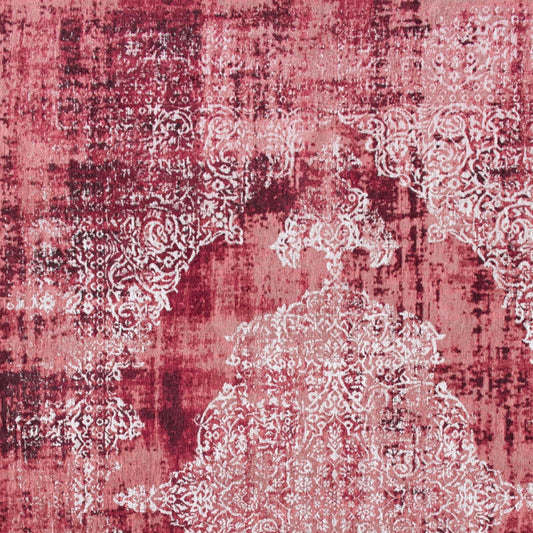 3' X 5' Red and White Oriental Non Skid Area Rug