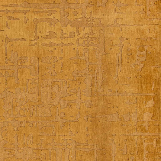 3' X 5' Yellow Abstract Non Skid Area Rug