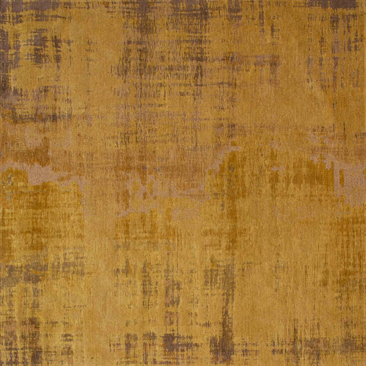 3' X 5' Yellow and Brown Abstract Non Skid Area Rug