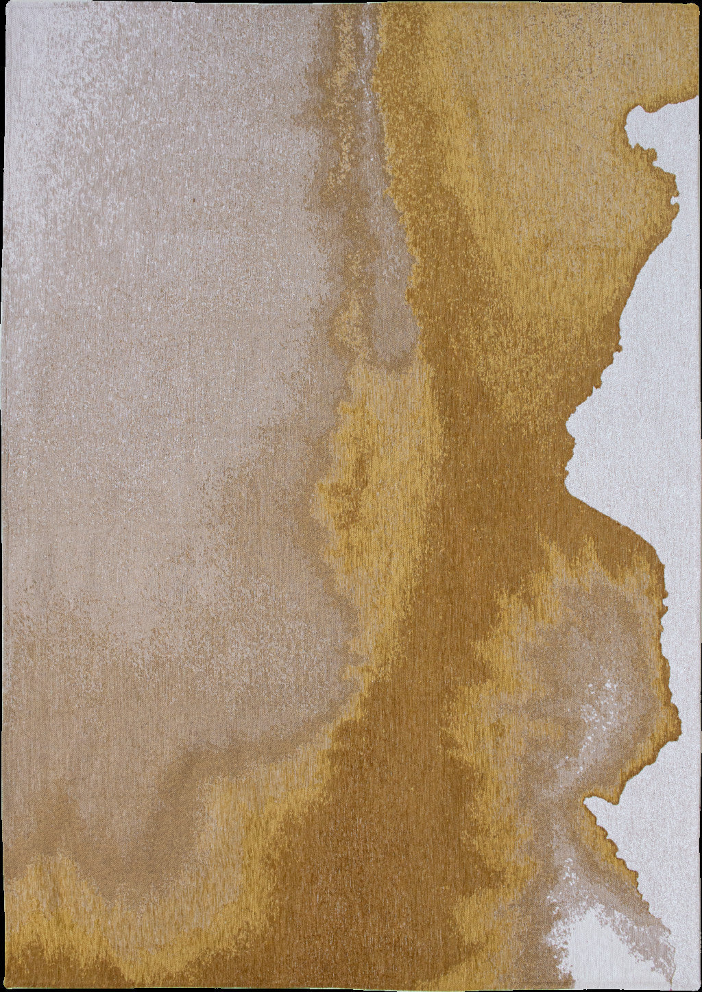 8' x 11' Gray and Yellow Abstract Non Skid Area Rug