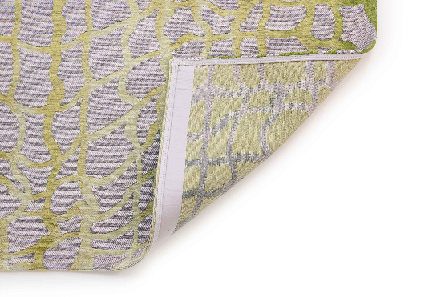 8' x 11' Gray and Green Abstract Non Skid Area Rug
