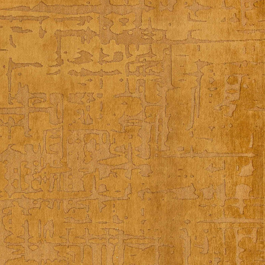 10' Yellow Abstract Non Skid Area Rug