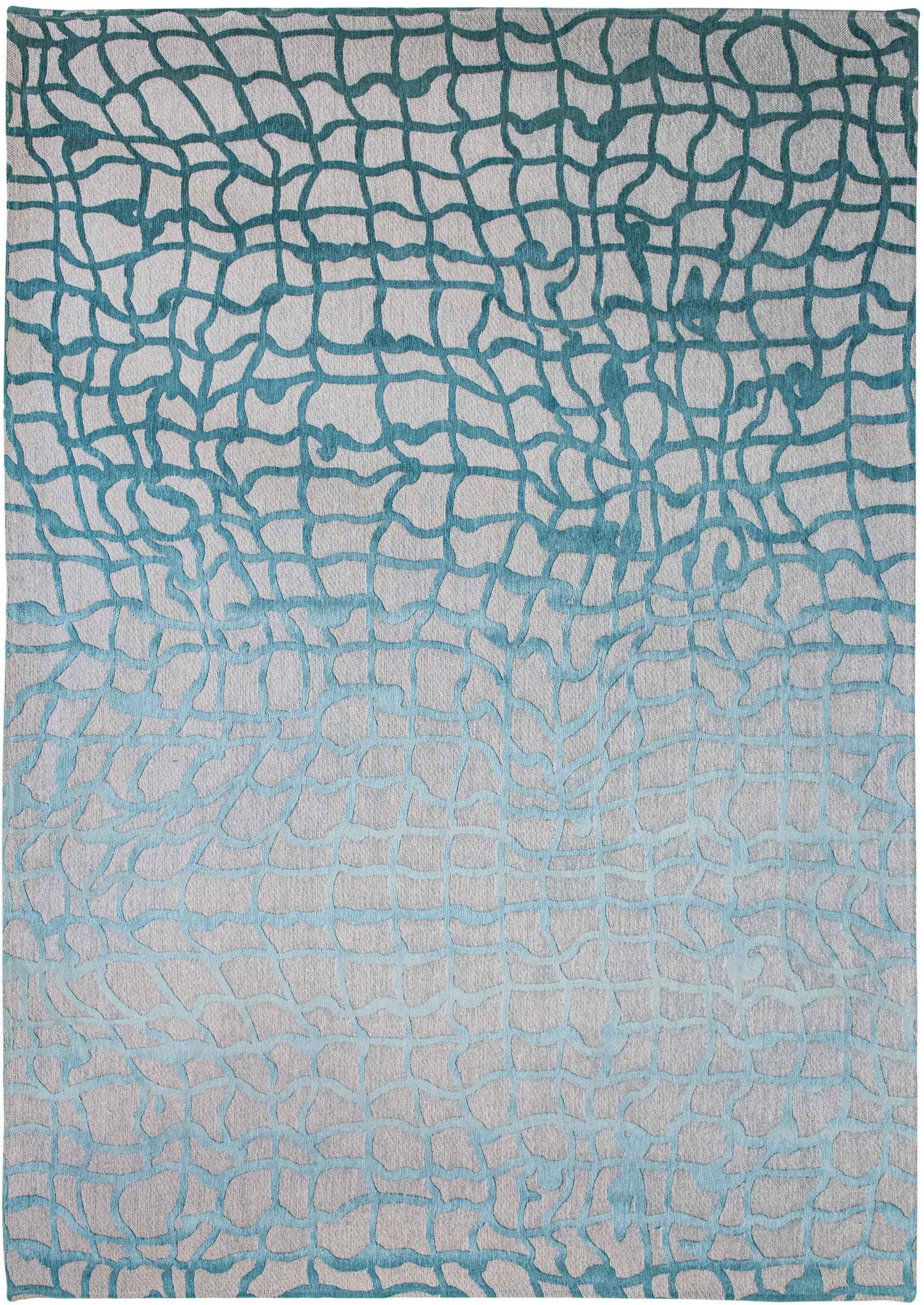 7' x 9' Blue and Gray Abstract Non Skid Area Rug