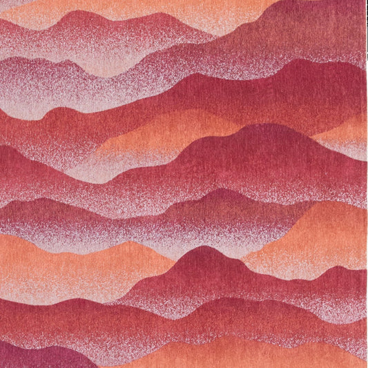5' x 7' Red Orange Abstract Non Skid Area Rug